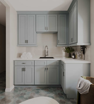 Shaker Gray 10x10 Kitchen Layout
